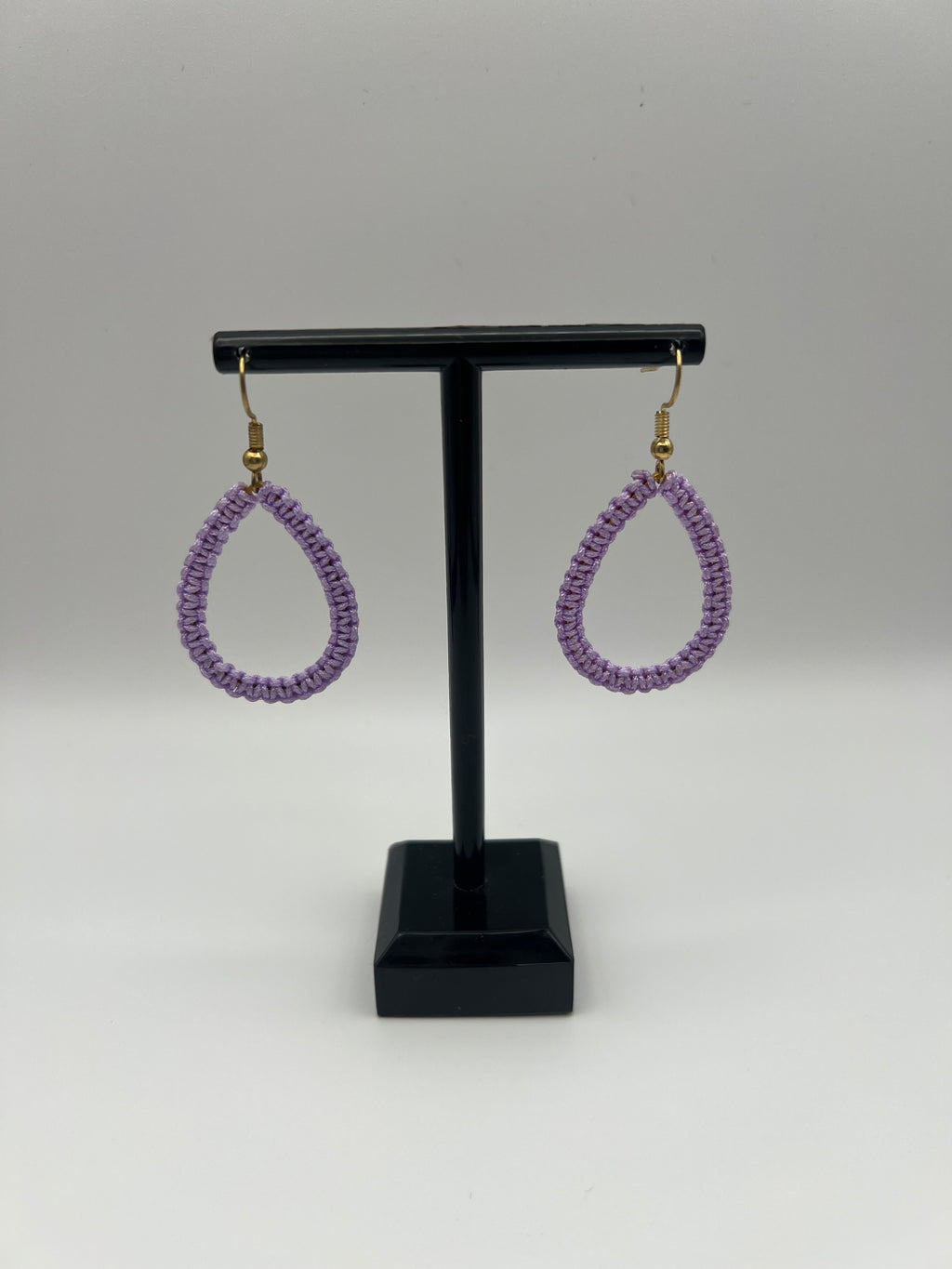 Purple Drop Earrings