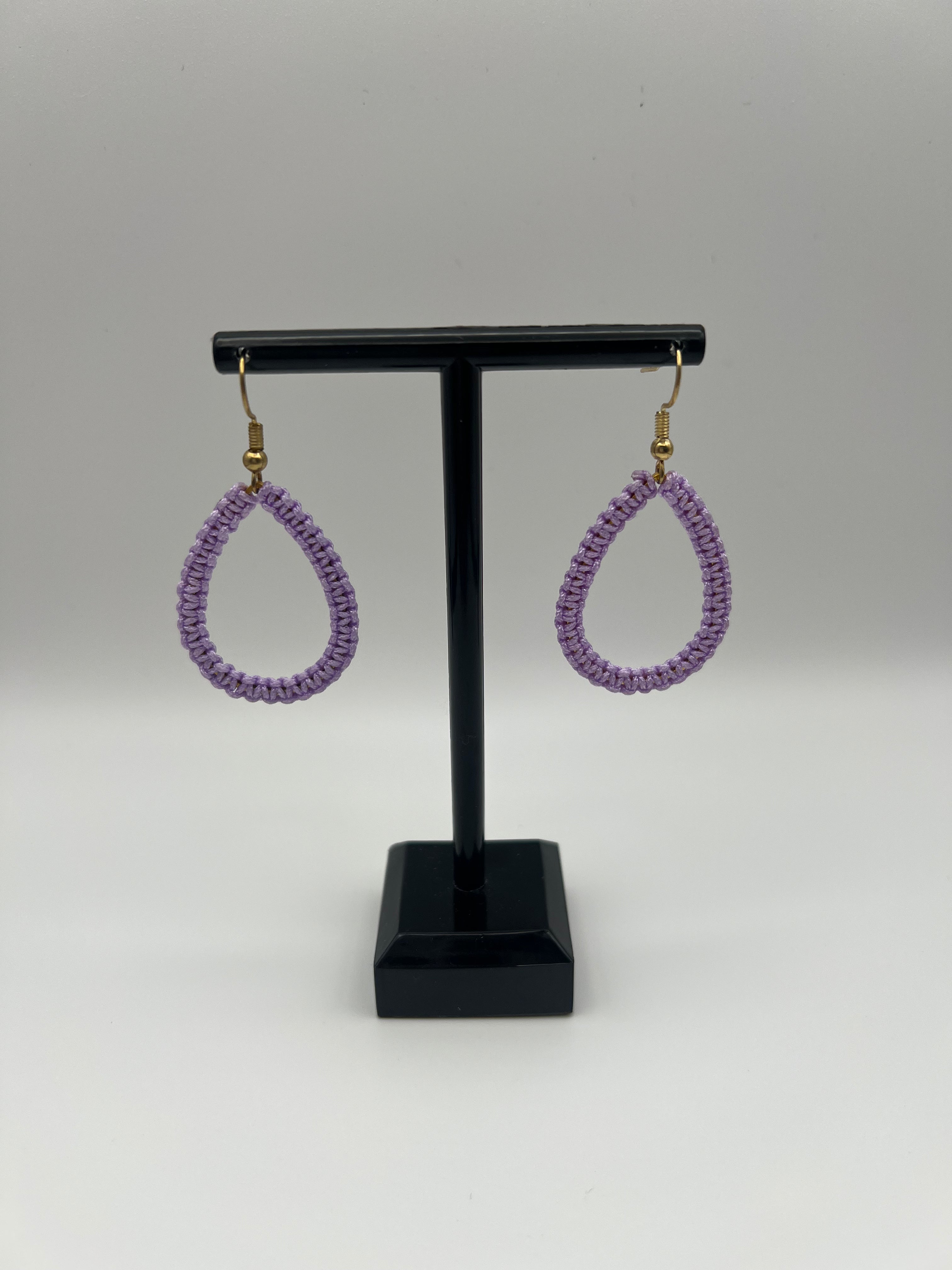Purple Drop Earrings