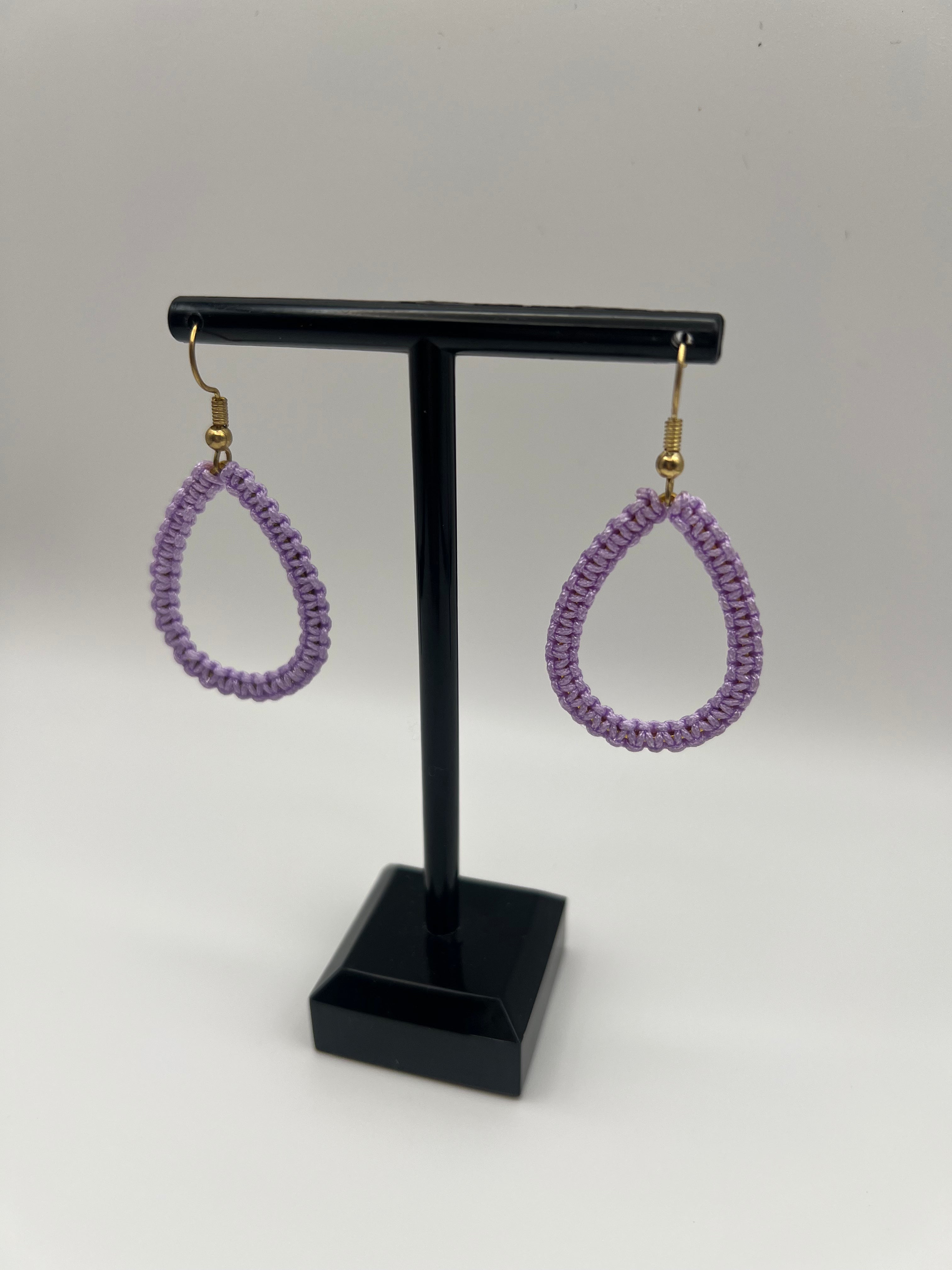 Purple Drop Earrings