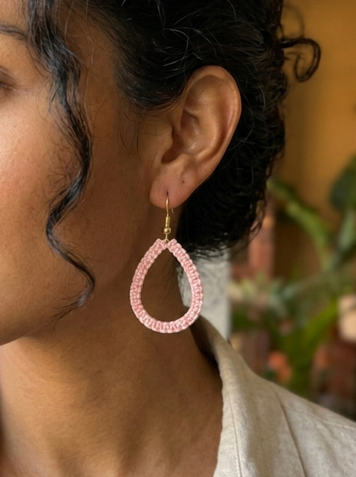 Pink Drop Earrings